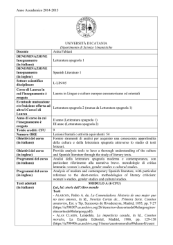 Anno Accademico 2014-2015 UNIVERSIT&Agrave; DI CATANIA