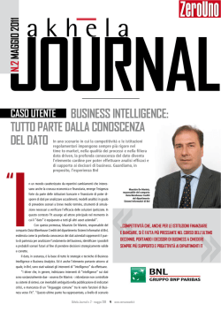 bUsINess INteLLIGeNCe: tUttO pARte dALLA