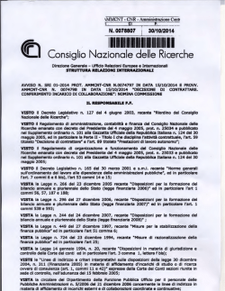 Provvedimento di nomina della Commissione per il