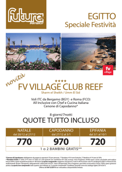 EGITTO FV VILLAGE CLUB REEF