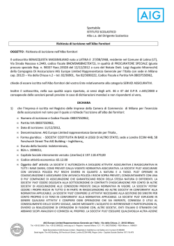 Spettabile ISTITUTO SCOLASTICO Alla c.a. del Dirigente Scolastico