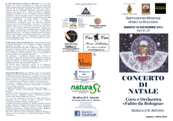 CONCERTO DI NATALE - Associazione musicale Fabio da Bologna