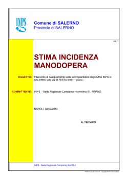 STIMA INCIDENZA MANODOPERA