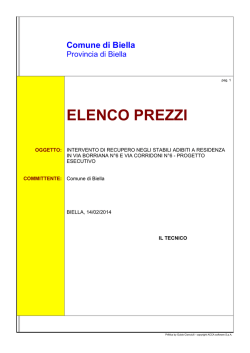 ELENCO PREZZI - Comune di Biella