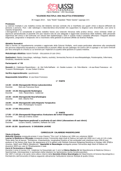 PROGRAMMA ECM - SCLEROSI MULTIPLA