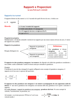 Rapporti e Proporzioni