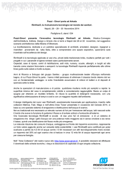 Pozzi - Ginori porta ad Arkeda Rimfree&reg;, la rivoluzionaria tecnologia