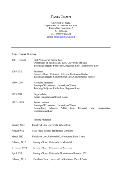 Curriculum Vitae in Inglese - Dipartimento di Studi aziendali e giuridici