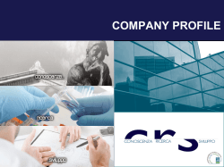 company profile - Conoscenza Ricerca Sviluppo