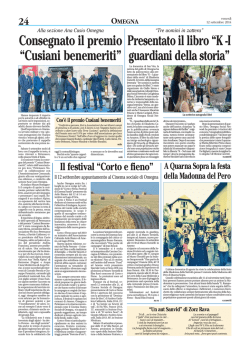 Informatore - 12 Settembre 2014