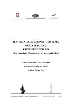 programma - China-Italy chamber of commerce