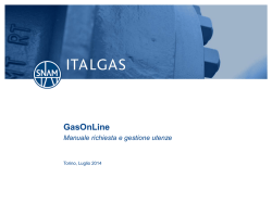 GasOnLine - manuale richiesta e gestione
