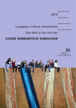 Kursbrosch&uuml;re 2014 - Cuors romontsch Sursilvan