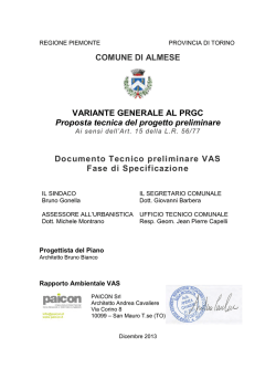Documento tecnico preliminare VAS