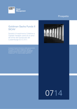 Goldman Sachs Funds II SICAV Prospectus