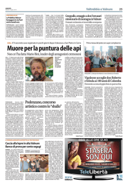 Muore per la puntura delle api