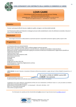 LEAN GAME - API Varese