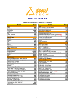 Listino scout tech 2014