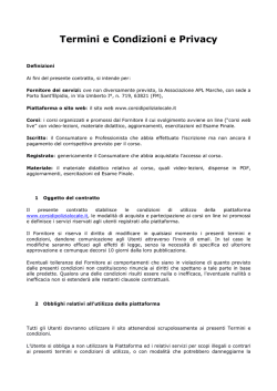 i termini e le condizioni di utilizzo