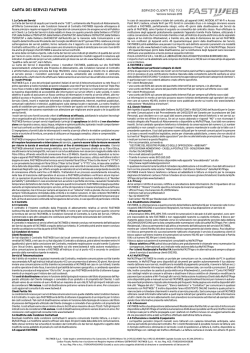 CARTA DEI SERVIZI FASTWEB