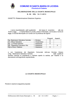 delibera GM 86 2013 - Comune di Santa Maria di Licodia