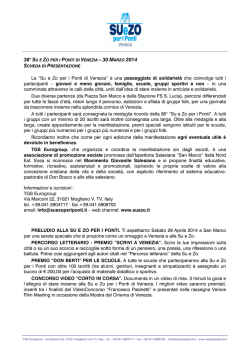 Scheda di presentazione 36^ "Su e Zo per i Ponti"
