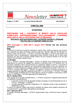 newsletter GIUGNO 2014 - 2