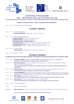 conference programme biat - innovation and high technology lab