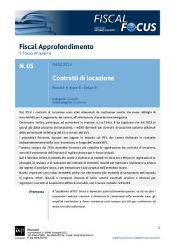 Contratti di locazione - Studio Commerciale Associato DAMIANI