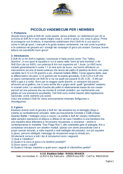 PICCOLO VADEMECUM PER I NEWBIES