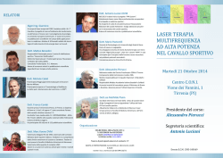 Brochure del convegno - Dott. Mario Pastorelli