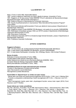 Luca BONFANTI - CV Nato a Torino il 19.05.1962