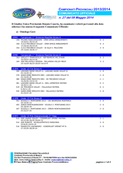 Comunicato _Ufficiale_n.27 - FIPAV