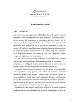 SCHEMA DI CONTRATTO ART. 1