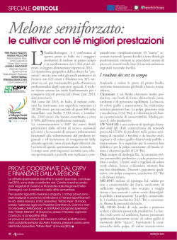 Melone semiforzato: - Agricoltura e pesca - Regione Emilia