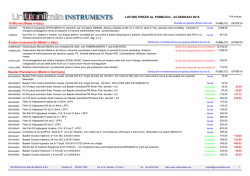 LISTINO PREZZI AL PUBBLICO - 24 GENNAIO 2015