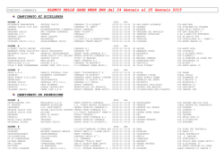 scarica il programma completo del weekend 24/25
