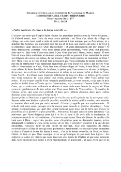 charles de foucauld: commenti al vangelo di luca