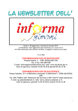 Newsletter - Comune di Bovolone