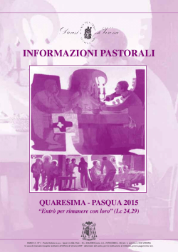 INFORMAZIONI PASTORALI