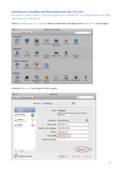 1 Istruzioni per la modifica del DNS secondario per Mac OS