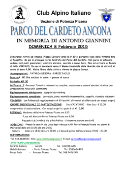 qui il programma - Sezione CAI di POTENZA PICENA