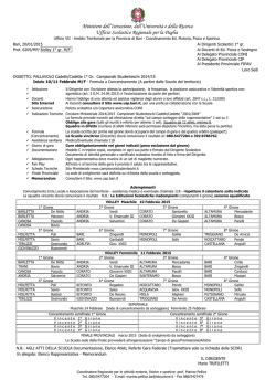 Circ. Calendario Pallavolo 1&deg; Grado F-M 2014-15