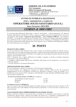 corso 1000 ore - USL 6