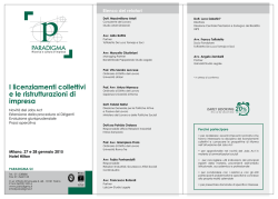 I licenziamenti collettivi e le ristrutturazioni di impresa