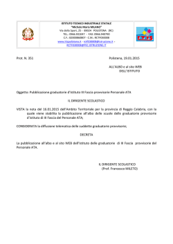 DECRETO PUBBLICAZIONE GRADUATORIE III fascia d