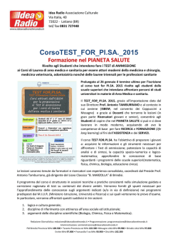 MESAGNE Prolungate sino al 26 gennaio le iscrizioni