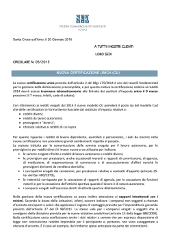circolare n. 5 del 20.01.2015