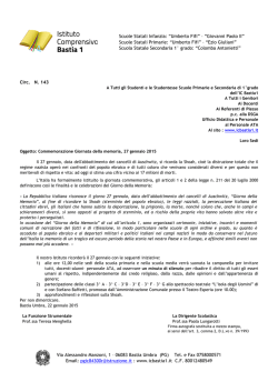 Circ. n.143 - Istituto Comprensivo Bastia 1