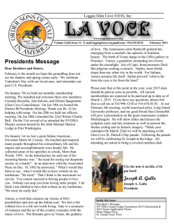 La Voce. - Loggia Glen Cove, OSIA Lodge 1016